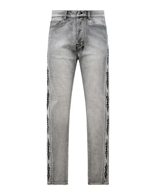Ksubi Chitch Graphic Cotton Tapered-Leg Jeans