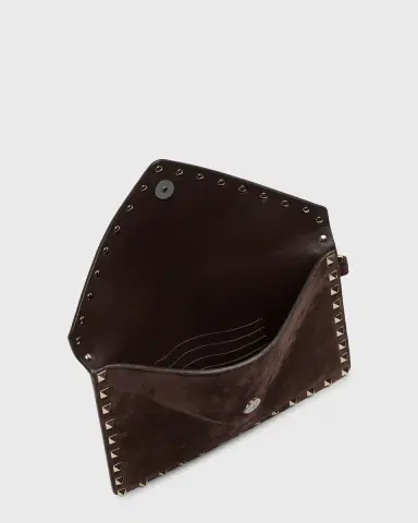 Valentino Garavani Rockstud Suede Wristlet Pouch Bag | Thumbnail 4