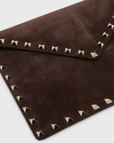Valentino Garavani Rockstud Suede Wristlet Pouch Bag | Thumbnail 6