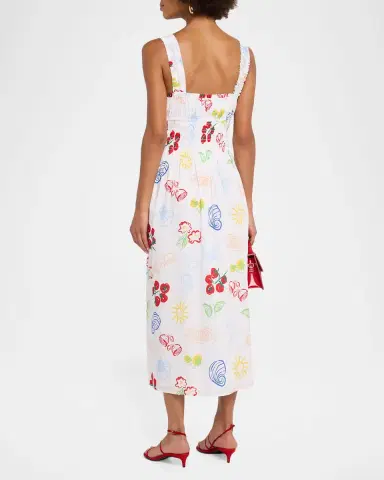 Rails Capri Printed Cotton Midi Dress | Thumbnail 3 Rails Capri Printed Cotton Midi Dress | Thumbnail 3
