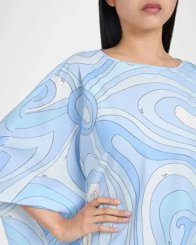 PUCCI Marmo-Print Cotton Poplin Mini Caftan Dress | Thumbnail 5