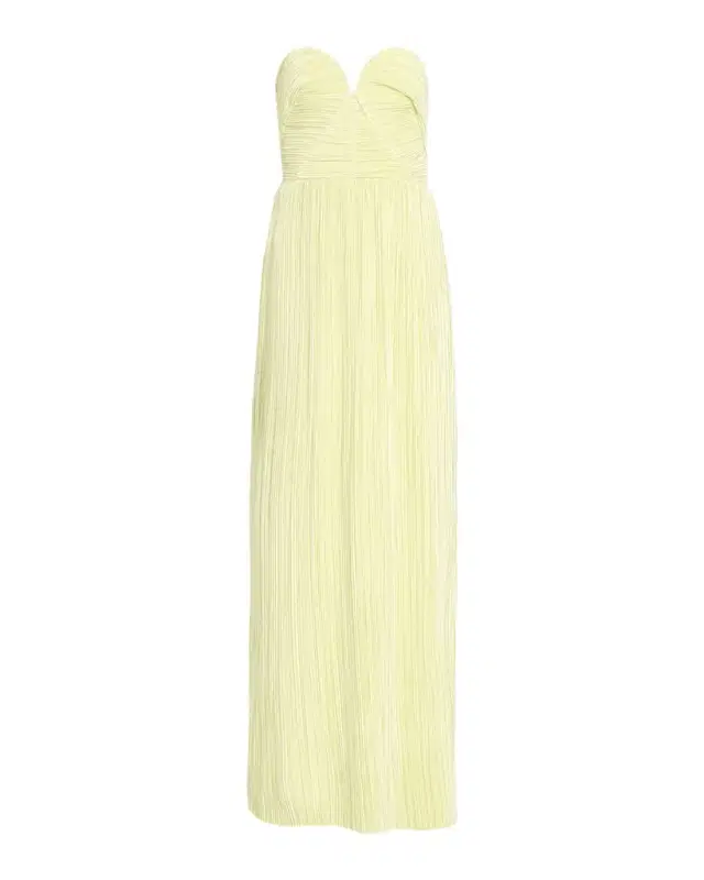 As It May Liora Pleated Strapless Column Gown