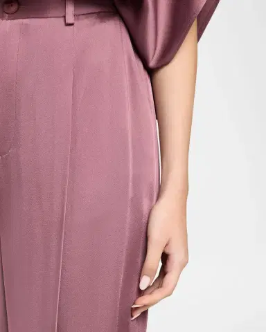 Lapointe Pleated Satin Wide-Leg Trousers | Thumbnail 5
