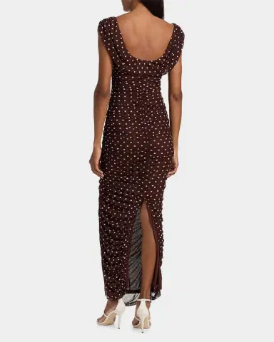Black Halo Evangeline Polka Dot Maxi Dress | Thumbnail 3