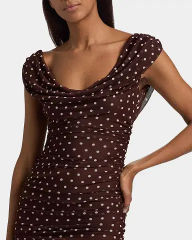 Black Halo Evangeline Polka Dot Maxi Dress | Thumbnail 5