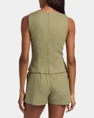 BLACK HALO Matias Linen Romper | Thumbnail 3 BLACK HALO Matias Linen Romper | Thumbnail 3