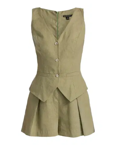 BLACK HALO Matias Linen Romper | Thumbnail 1 BLACK HALO Matias Linen Romper | Thumbnail 1