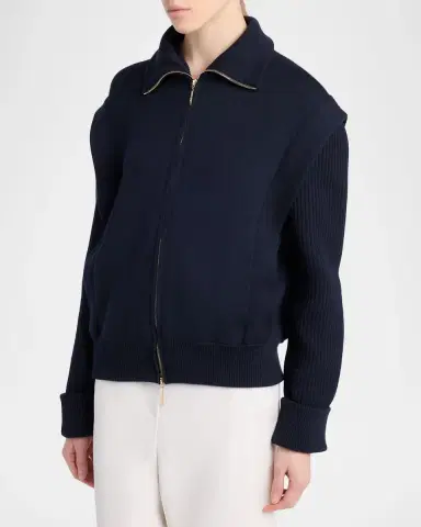Giorgio Armani Wool-Blend Blouson Jacket | Thumbnail 4 Giorgio Armani Wool-Blend Blouson Jacket | Thumbnail 4