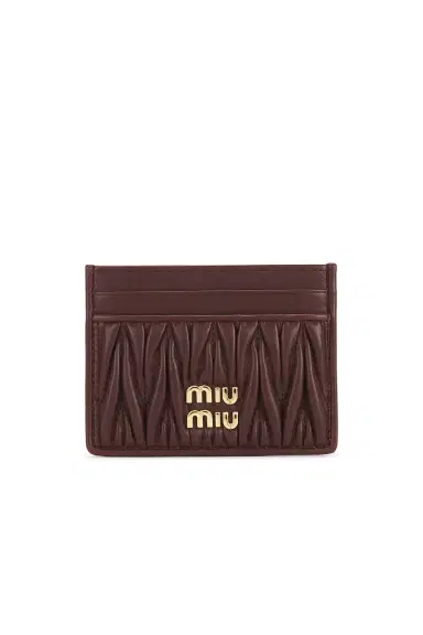 Miu Miu Matelasse Card Holder | Thumbnail 1 Miu Miu Matelasse Card Holder | Thumbnail 1