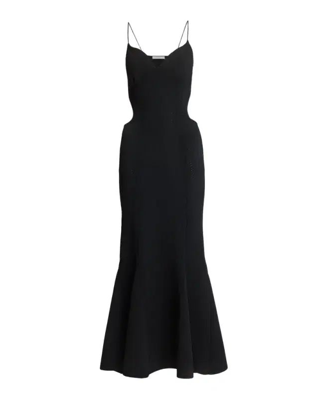 Givenchy Sleeveless Pointelle Knit Waist-Cutout Midi Dress