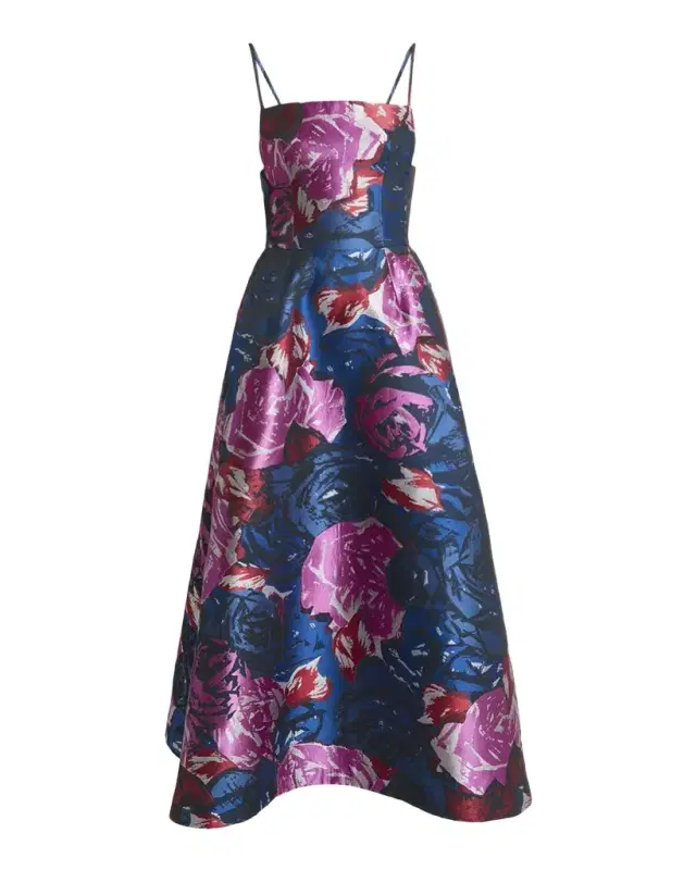 Givenchy Large Floral Sliced Volume Dress