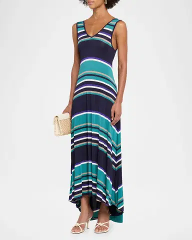 Ramy Brook Holly Striped Midi Dress | Thumbnail 4
