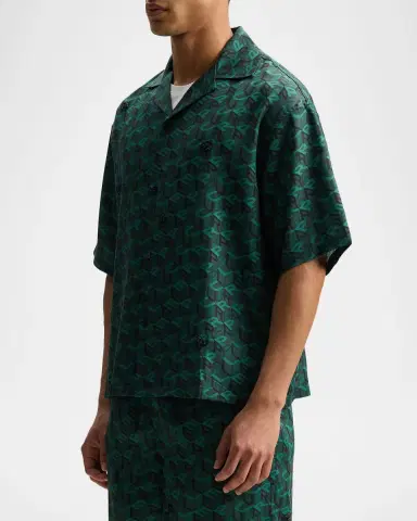 PURPLE Embellished Logo Camp Shirt | Thumbnail 5 PURPLE Embellished Logo Camp Shirt | Thumbnail 5
