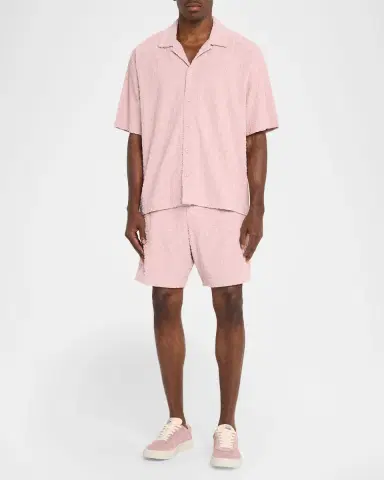 PURPLE Men's Logo Toweling Short-Sleeve Shirt | Thumbnail 2 PURPLE Men's Logo Toweling Short-Sleeve Shirt | Thumbnail 2