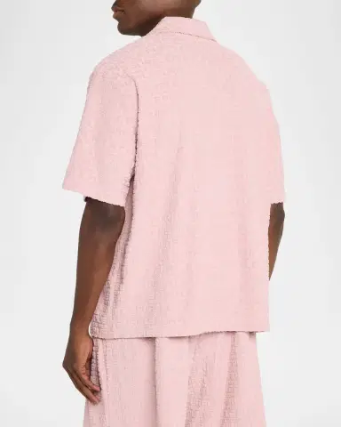 PURPLE Men's Logo Toweling Short-Sleeve Shirt | Thumbnail 3 PURPLE Men's Logo Toweling Short-Sleeve Shirt | Thumbnail 3