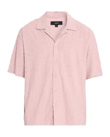 PURPLE Men's Logo Toweling Short-Sleeve Shirt | Thumbnail 1 PURPLE Men's Logo Toweling Short-Sleeve Shirt | Thumbnail 1