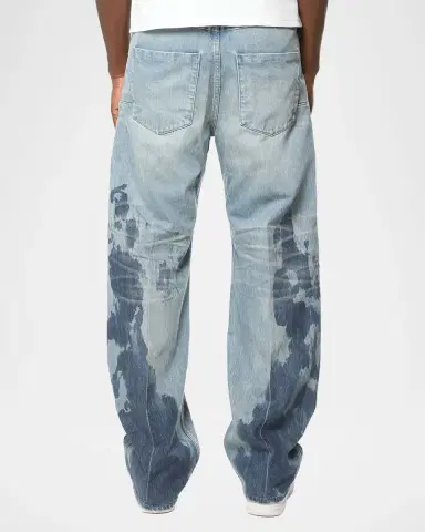 PURPLE Men's Blowout Bleached Wide-Leg Jeans | Thumbnail 3 PURPLE Men's Blowout Bleached Wide-Leg Jeans | Thumbnail 3