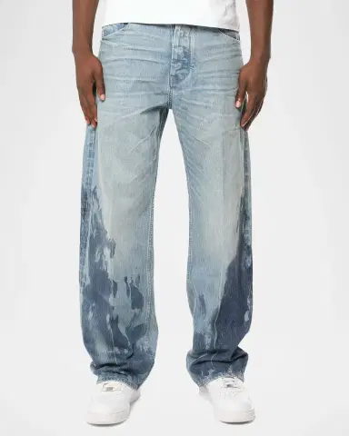 PURPLE Men's Blowout Bleached Wide-Leg Jeans | Thumbnail 4 PURPLE Men's Blowout Bleached Wide-Leg Jeans | Thumbnail 4