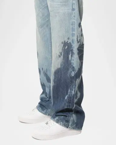 PURPLE Men's Blowout Bleached Wide-Leg Jeans | Thumbnail 5 PURPLE Men's Blowout Bleached Wide-Leg Jeans | Thumbnail 5