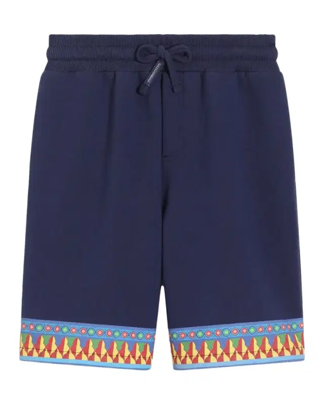 Dolce & Gabbana Boy 's Carretto-Print Cotton Drawstring Shorts, Size 4-6
