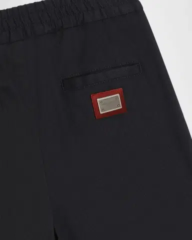 Dolce & Gabbana Boy's Logo Plaque Stretch Cotton Shorts | Thumbnail 4 Dolce & Gabbana Boy's Logo Plaque Stretch Cotton Shorts | Thumbnail 4
