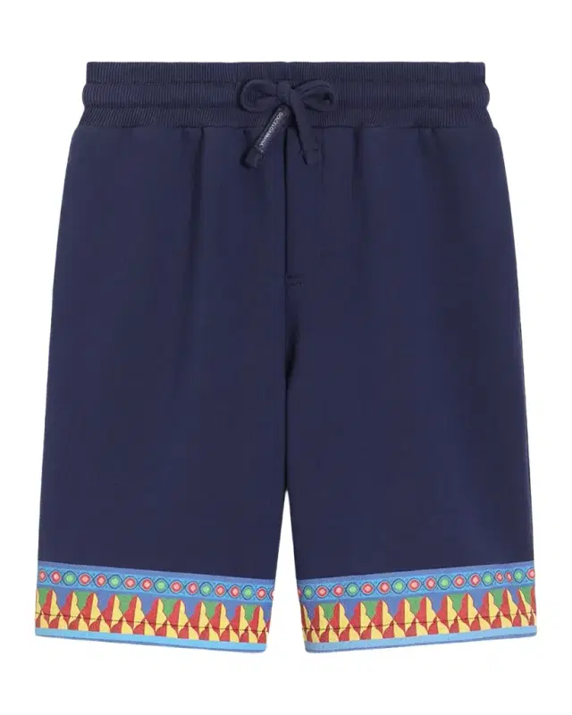 Dolce & Gabbana Boy 's Carretto-Print Cotton Drawstring Shorts, Size 8-14