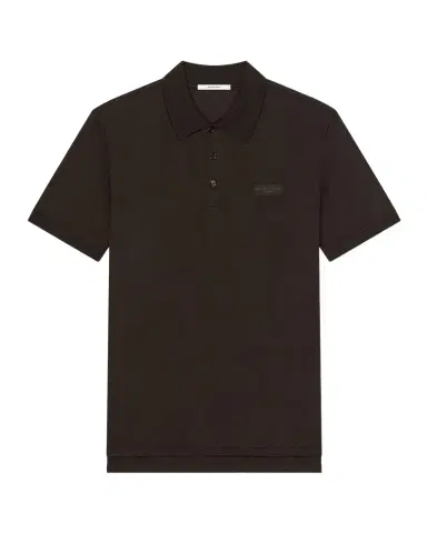 Givenchy Men's Grosgrain Label Cotton Polo Shirt | Thumbnail 1 Givenchy Men's Grosgrain Label Cotton Polo Shirt | Thumbnail 1