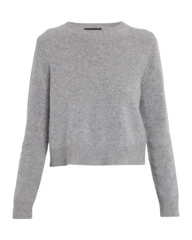 Nili Lotan Venus Dark Rust Cashmere Crop Sweater | Thumbnail 1 Nili Lotan Venus Dark Rust Cashmere Crop Sweater | Thumbnail 1