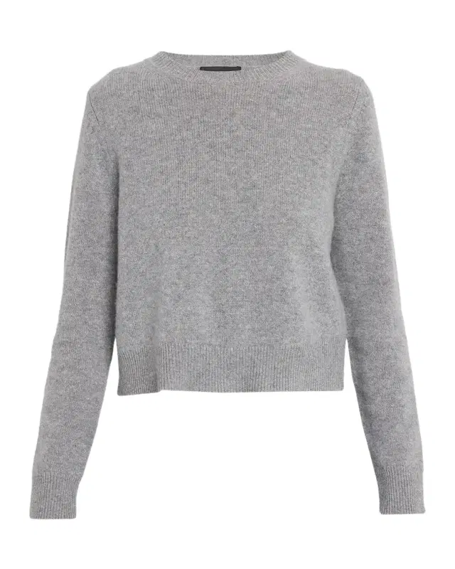 Nili Lotan Venus Dark Rust Cashmere Crop Sweater