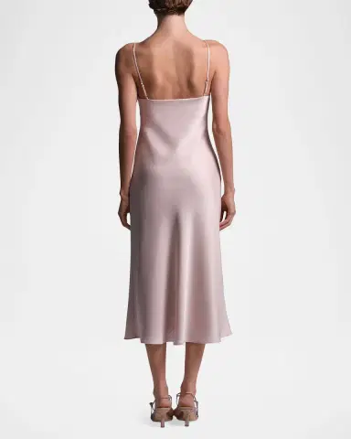 BCBGMAXAZRIA Mona Sleeveless Charmeuse Midi Slip Dress | Thumbnail 3