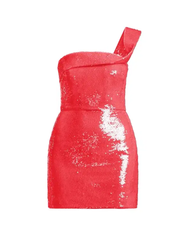 BCBGMAXAZRIA Maci One-Shoulder Sequin Mini Dress