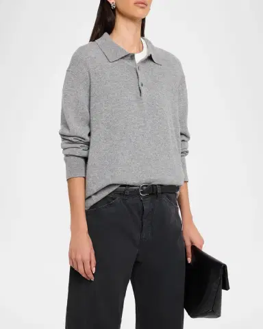 Nili Lotan Jovan Cashmere Polo Sweater | Thumbnail 4 Nili Lotan Jovan Cashmere Polo Sweater | Thumbnail 4