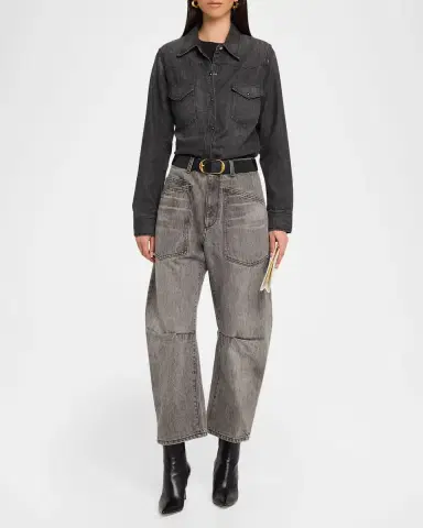 Nili Lotan Shon Barrel-Leg Jeans | Thumbnail 2