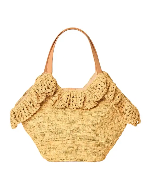 BTB Los Angeles Tessa Raffia Tote Bag