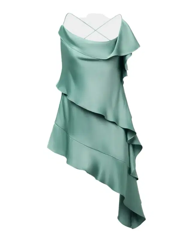 BCBGMAXAZRIA Fiona High-Low Charmeuse Slip Dress