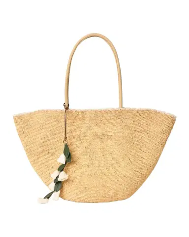 BTB Los Angeles Flores Raffia Tote Bag | Thumbnail 1 BTB Los Angeles Flores Raffia Tote Bag | Thumbnail 1
