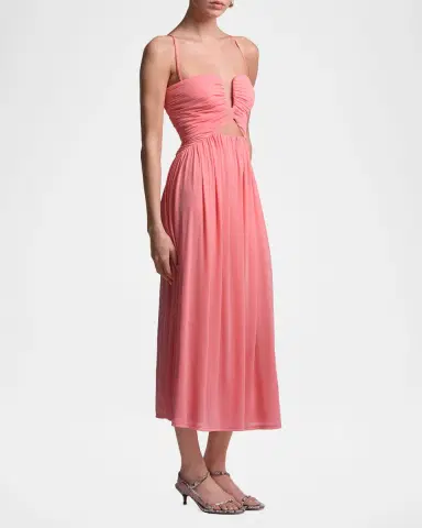 BCBGMAXAZRIA Mimi Sweetheart Cutout Jersey Midi Dress | Thumbnail 4