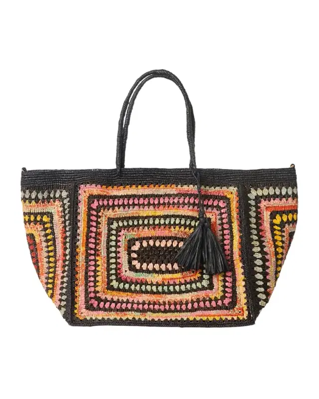 BTB Los Angeles Addison Raffia Tote Bag
