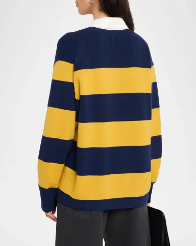 Nili Lotan Rashida Wool-Cashmere Rugby Sweater | Thumbnail 3