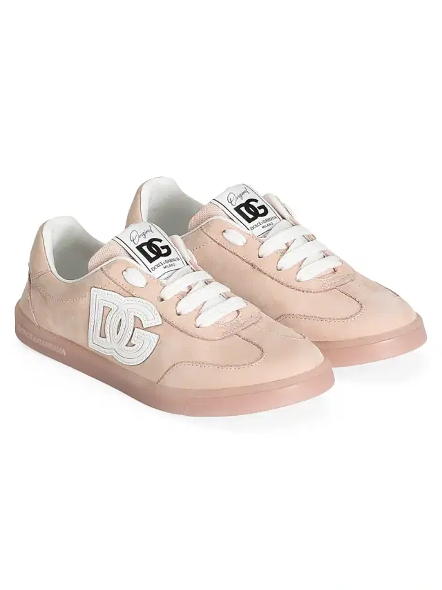 Dolce & Gabbana Little Girl's & Girl's Logo Low-Top Sneakers - Tan 4 (Child)