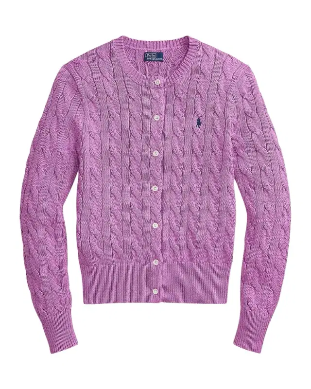 Polo Ralph Lauren Cable-Knit Cotton Crewneck Cardigan