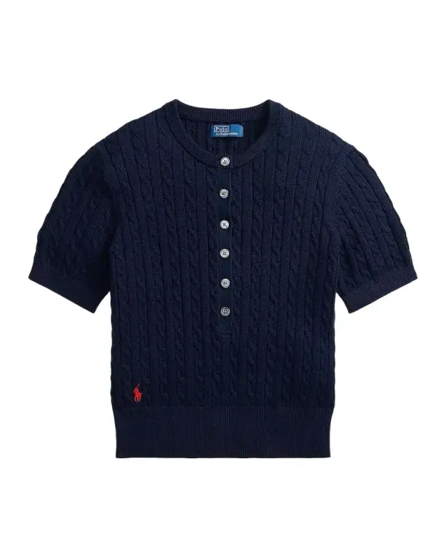 Polo Ralph Lauren Cable-Knit Cotton Henley Sweater
