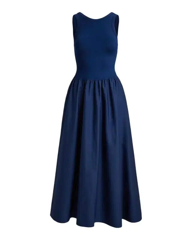 Polo Ralph Lauren Ponte-Bodice A-Line Maxi Dress