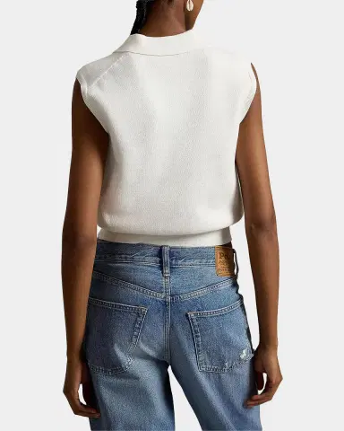 Polo Ralph Lauren Cotton-Blend Sleeveless Polo Sweater | Thumbnail 3