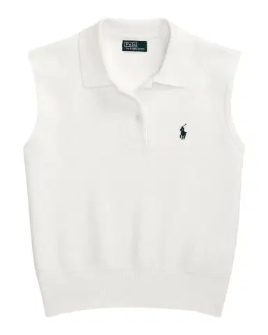 Polo Ralph Lauren Cotton-Blend Sleeveless Polo Sweater | Thumbnail 1
