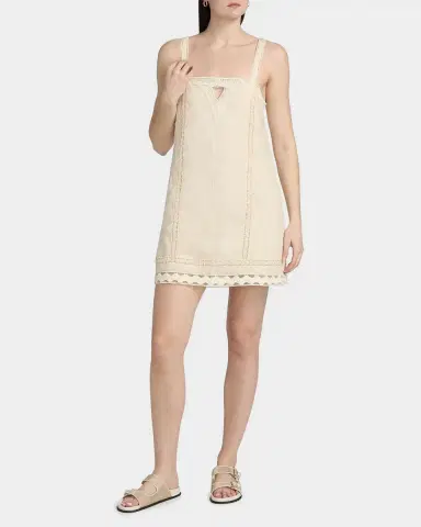SIMKHAI Jasmine Linen Lace Minidress | Thumbnail 2 SIMKHAI Jasmine Linen Lace Minidress | Thumbnail 2