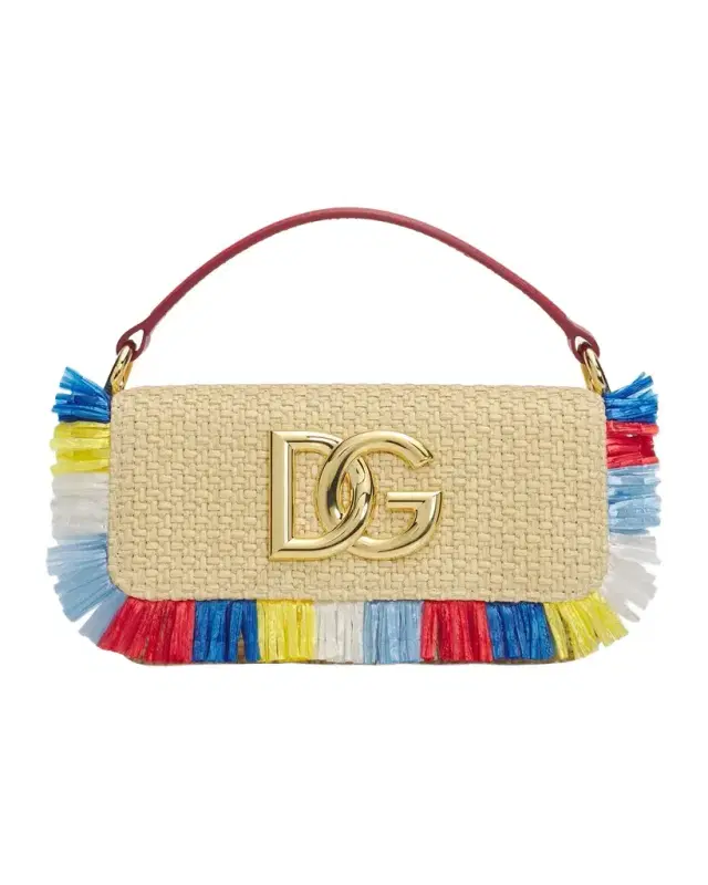 Dolce & Gabbana Fringed Raffia Shoulder Bag