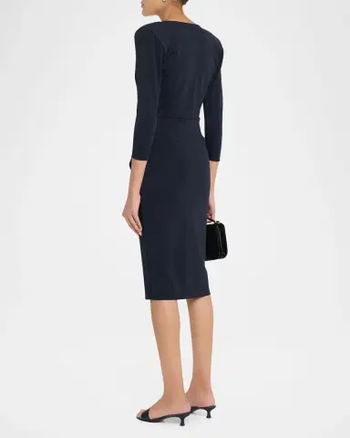 Chiara Boni La Petite Robe Ruzur Sugar Shimmering Wrap Midi Dress | Thumbnail 3