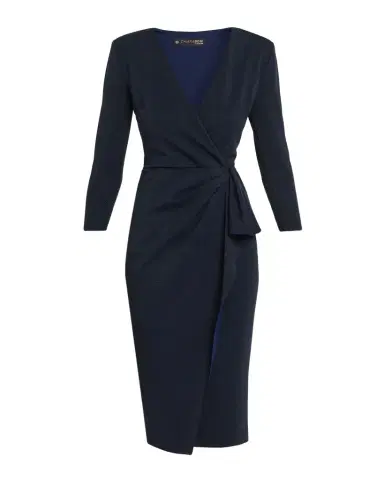 Chiara Boni La Petite Robe Ruzur Sugar Shimmering Wrap Midi Dress | Thumbnail 1