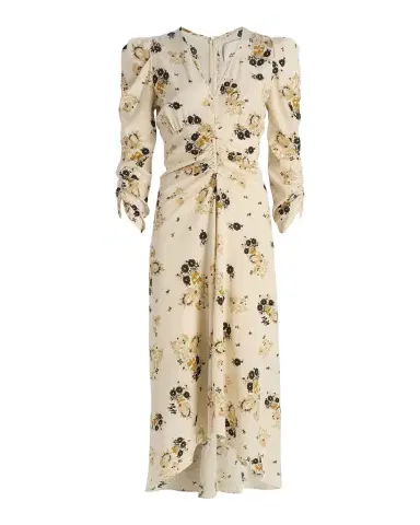 Isabel Marant Albini Floral Silk Midi Dress | Thumbnail 1